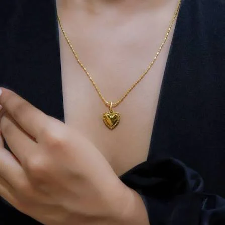 Heart Gold Pendant — Shreeji Jewellery Heart Gold Pendant — Shreeji Jewellery