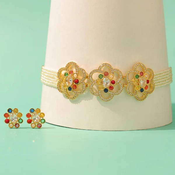 Golden Harmony Necklace Set — Shreeji Jewellery Golden Harmony Necklace Set — Shreeji Jewellery